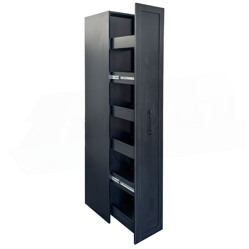 Grand chariot de rangement mince, chariot roulant de cuisine, armoire de rangement étroite avec poignée et roulettes, support à épices en bois à côté du réfrigérateur, tablette de garde-manger pour la cuisine, petits espaces