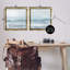 "Abstract Ocean Beach", ensemble de 2 toiles flottantes encadrées par Sally Swatland-1043531070-1043531058
