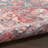 Machine Washable Oriental Blue/Brick Red Area Rug-1933765140