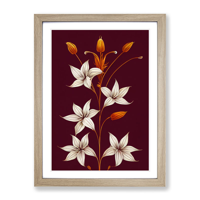 Flawless Flowers - Framed Print, 64cm H x 46cm W x 2cm D, Oak