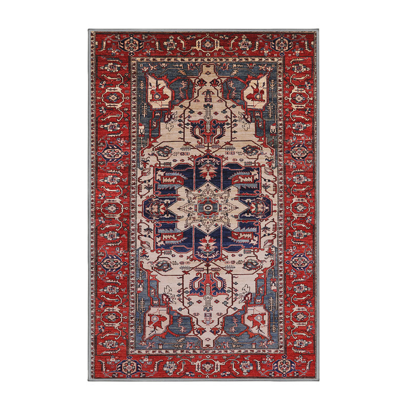 Tapis oriental rouge Fresca, Rectangle 6 pi x 9 pi