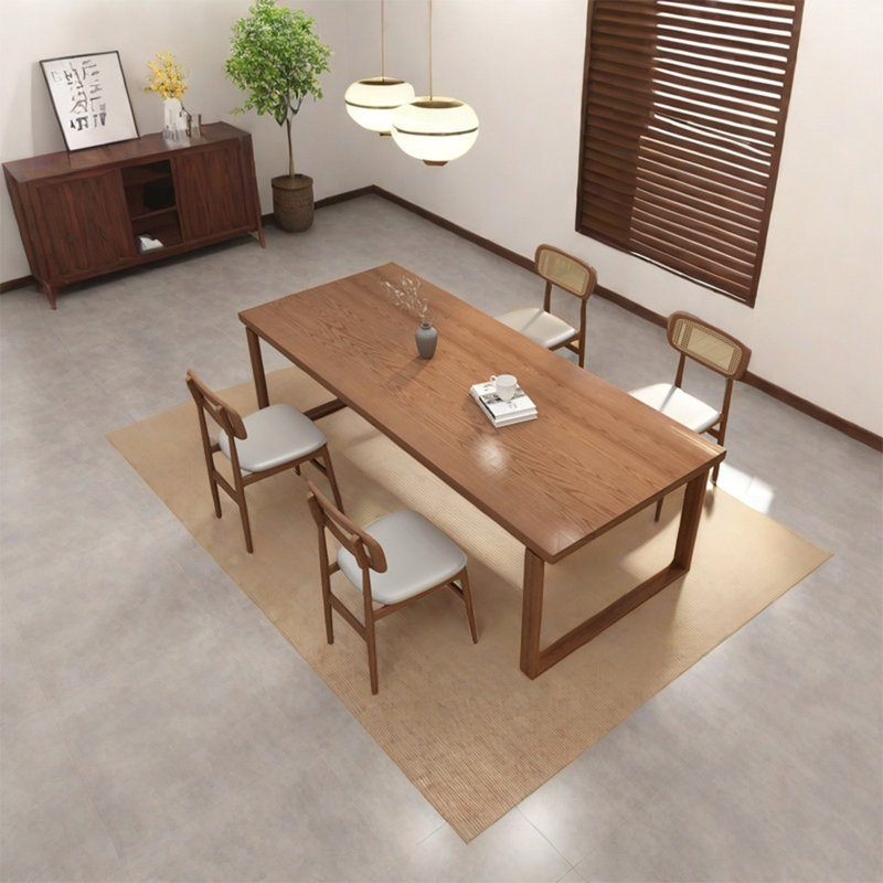 Ensembles de table de salle à manger en bois de frêne, H 29,52 po x L 78,74 po x l 31,49 po