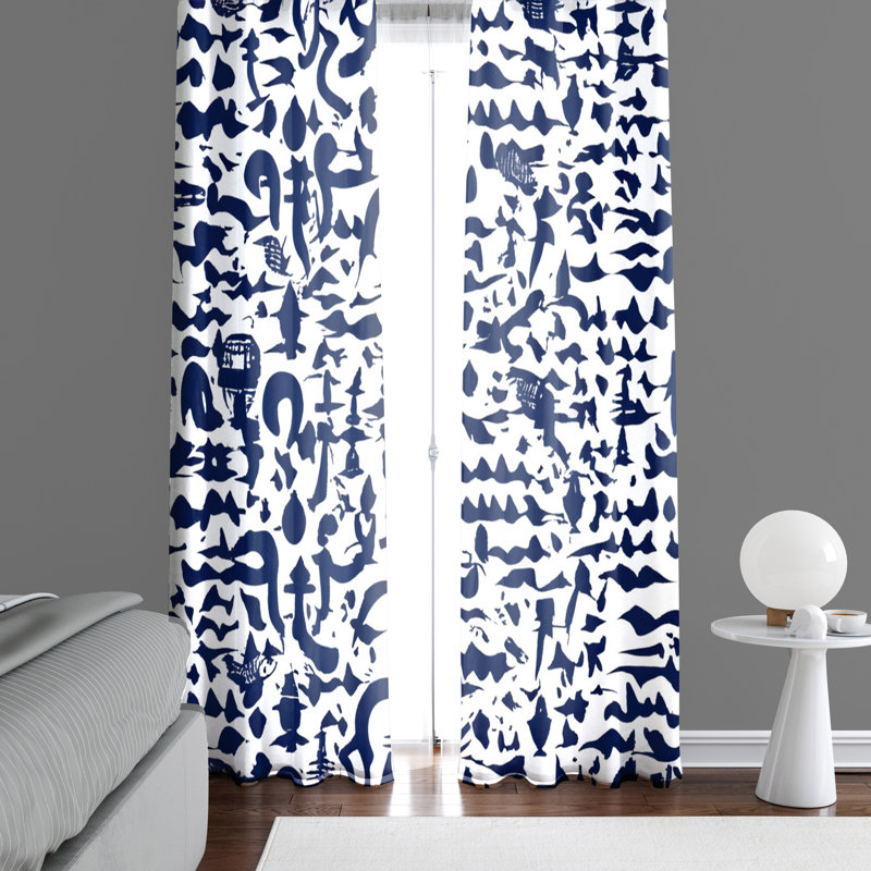 Paire de rideaux semi-transparents en polyester Dukens, L 56 po x L 78 po