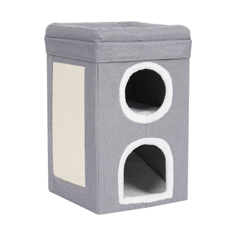 Mignon chat moderne pliable gris