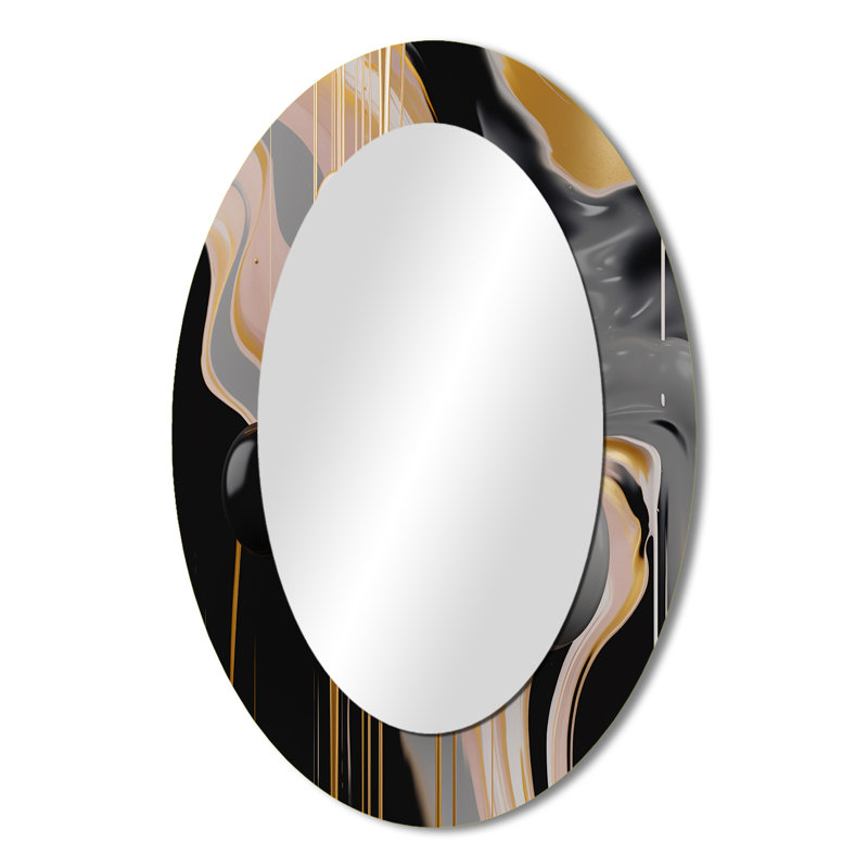 Miroir mural doré doré et mystique Mûlange II doré, 36 po x 24 po
