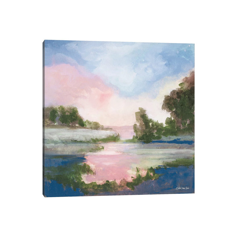 Pastel Countryside I - Painting on Canvas, Wrapped Canvas, 66.04cm H x 66.04cm W x 3.81cm D