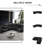 Black Semi PU Leather Recliner Sectional Set