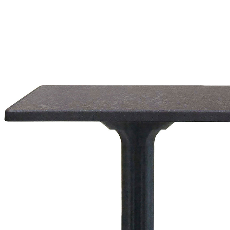Grosfillex Omega Resin 32" Square Table, Dark Concrete, 32 x 32 x 29