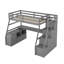 Lit mezzanine avec 7 tiroirs, 2 tablettes et un bureau-2119609731