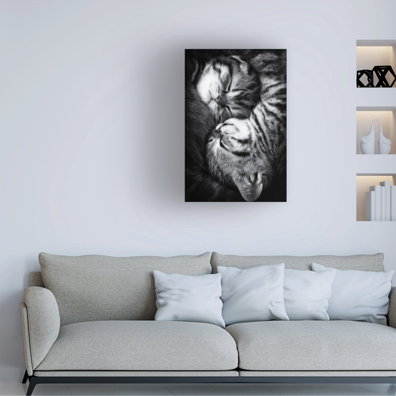 Art mural sur toile tendue - "Yin and Yang" par Andrea Jancova pour le salon, la chambre à coucher ou le bureau - 12 x 19