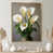 Toile avec cadre flottant or