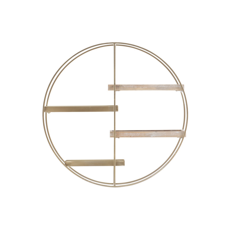 Khala 4 Piece Circle Accent Shelf, Gold