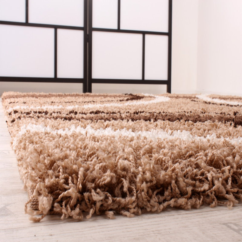Rafayel Abstract Shag Area Rug, Rectangle 160cm x 220cm