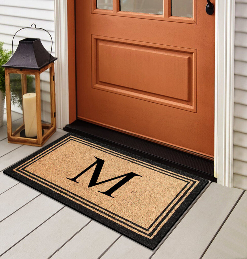 DeHond Pure Natural Coir Non-Slip Outdoor Door Mat, 18" X 30", M