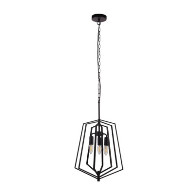 Breuer 3 - Light Black Geometric Pendant