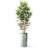 Artificial Tree in Contemporary Geometric Pattern Planter Fake Bamboo Silk Tree Plant Pot Plus Tree-103592535