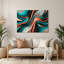 Gradient Abstract 65, art mural en métal bleu-1071358192