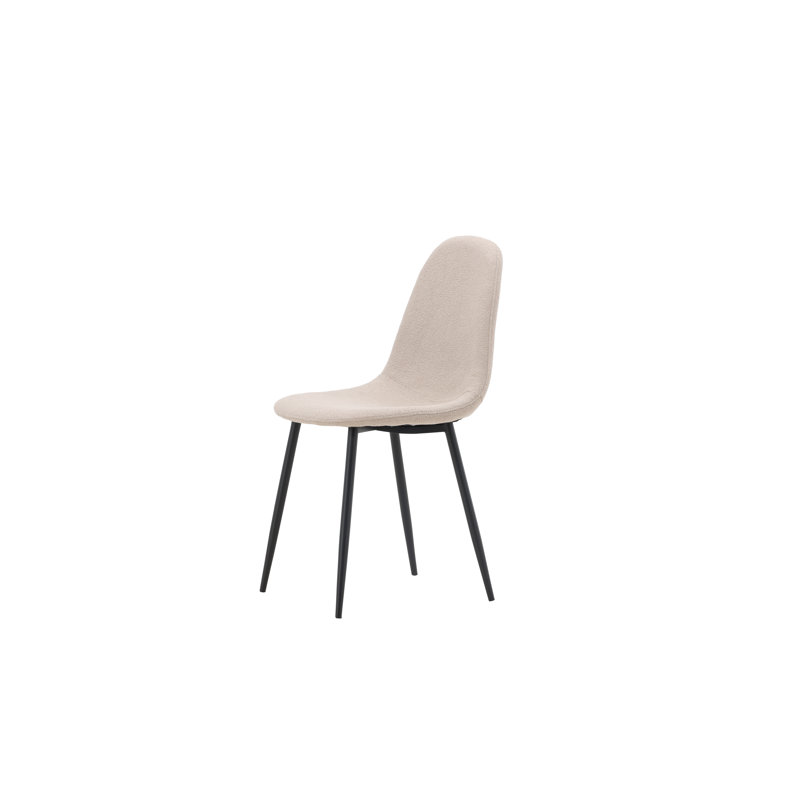 Colello 48cm H Upholstered Side Chair, Beige, Black