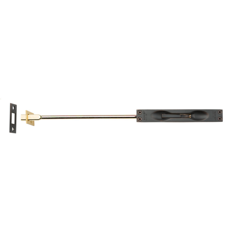 Flush Bolt, 1.8" H x 24.3" W x 1.6" D, Baldwin Lifetime (PVD) Polished Brass