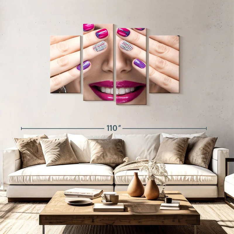 Classy Short Nails, 48" H x 75" W