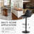 Adjustable Swivel Bar Stools, Counter Height Bar Stool with Footrest, Modern PU Leather Bar Chairs for Kitchen Island, Dining Room, Black(Set of 2)-255861044-255861040