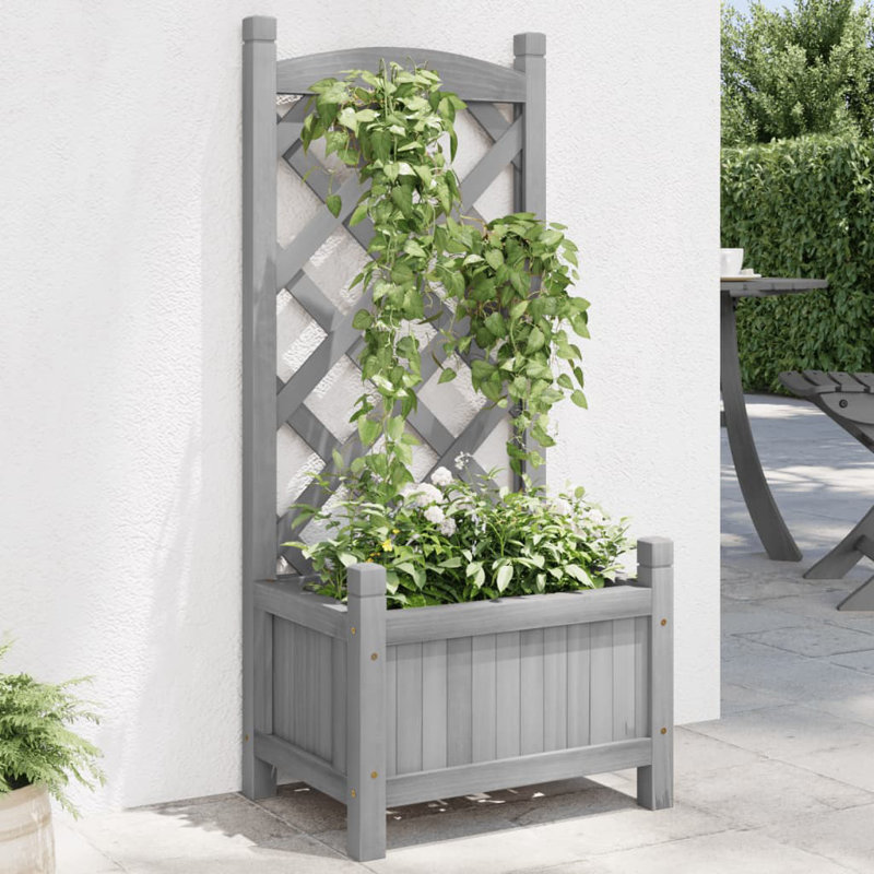 Lonne Planter Box, Grey, 90cm H x 40cm W x 30cm D