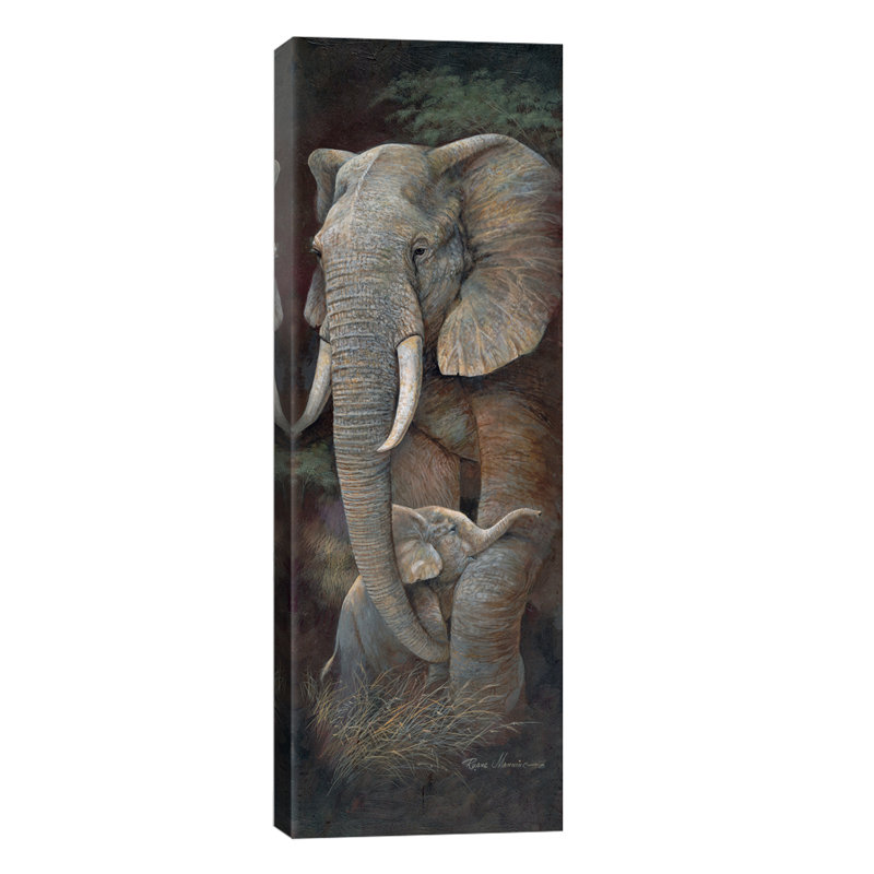 Protective Care by Ruane Manning - Wrapped Canvas Panoramic Painting, 30.48 cm H x 91.44 cm W x 3.175 cm D