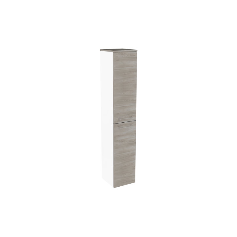 Lima Linen Cabinet, White/Stone ash