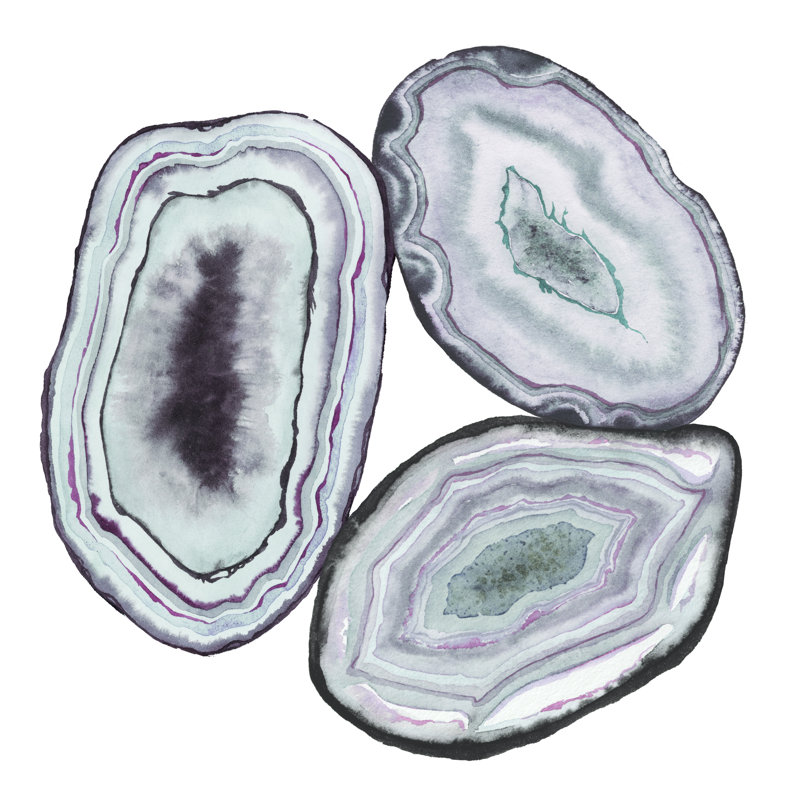 Geode Gems II - Wrapped Canvas Print, 122cm H x 122cm W