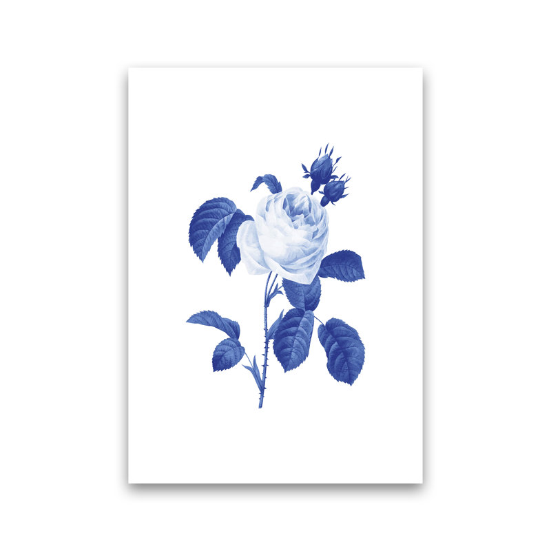 Blue Botanic I - Print, No Framed, 59cm H x 42cm W x 1cm D