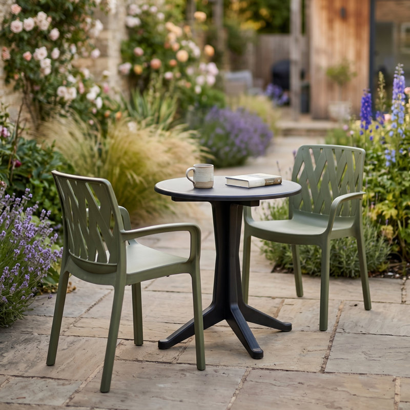 Plastic Patio Dining Set Table,, Grey