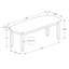 Banc, 44 po rectangulaire, rembourré, bois, salle à manger, cuisine, entrée, bois massif brun, tissu brun, transitionnel
