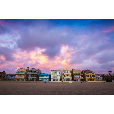 Sunset Over Hermosa Beach - Wrapped Canvas Print