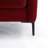 Wine Red Velvet Accent Chair For A Relaxing Living Room - Mid Century Modern Single With Plump Pillows And L Shape Metal Legs, Comfortable Armchair Bedroom Rest Design High Density Sponge Cushion