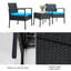 Ensemble de table bistro en rotin pour 2 personnes avec table et coussins-1639745575