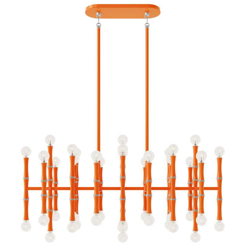 Kane Pendant Light, Pumpkin/Polished Nickel