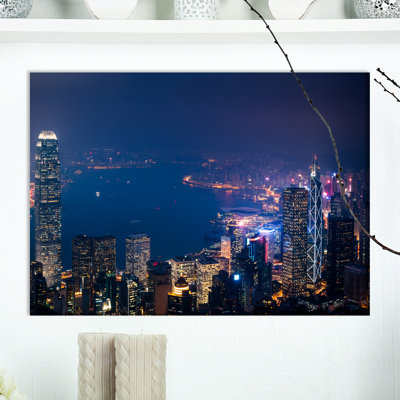 « centre-ville victoria of hong kong », reproduction de photo sur toile tendue