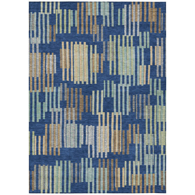 Machine Washable Indoor/Outdoor Chantille ACN2598 Stripes Rug