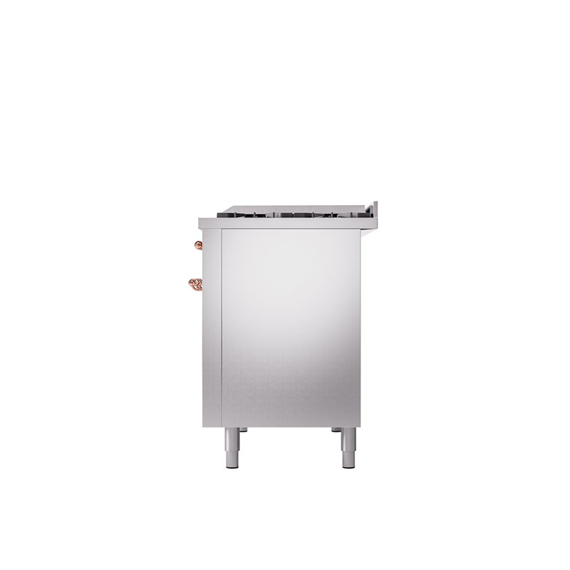 ILVE Nostalgie II, cuisinière à double combustible de 48 po, 8 brûleurs, plaque chauffante, Propane liquide