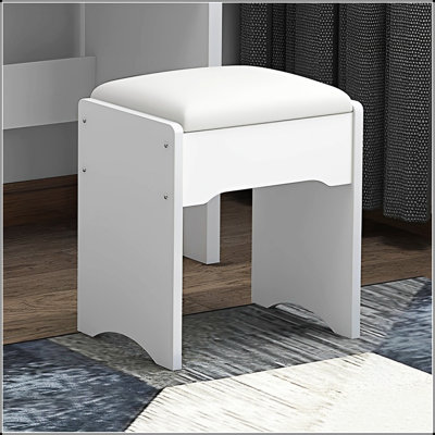 Élégant meuble-lavabo avec miroir, lumières DEL réglables et 4 tiroirs pour le maquillage et le rangement