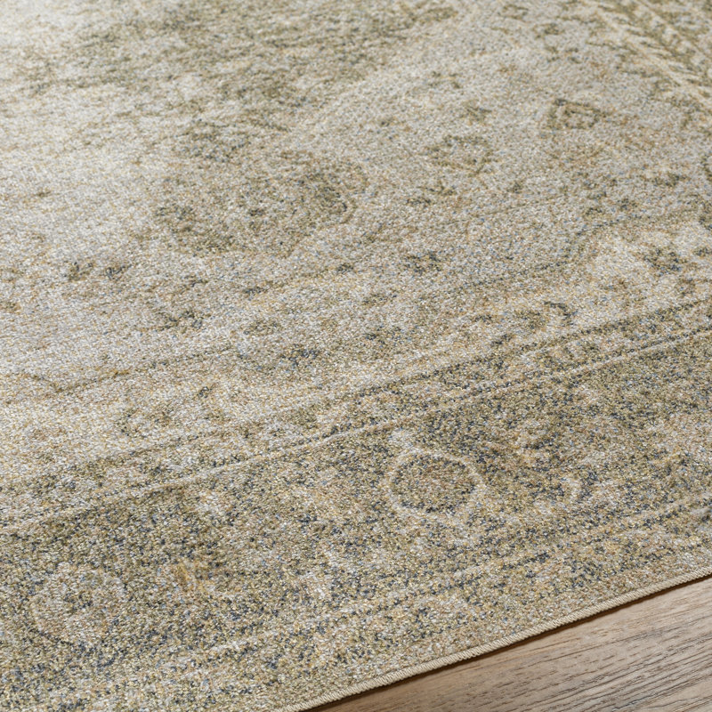 Machine Washable Traditionnal Boho Camel Area Rug, Round 201cm
