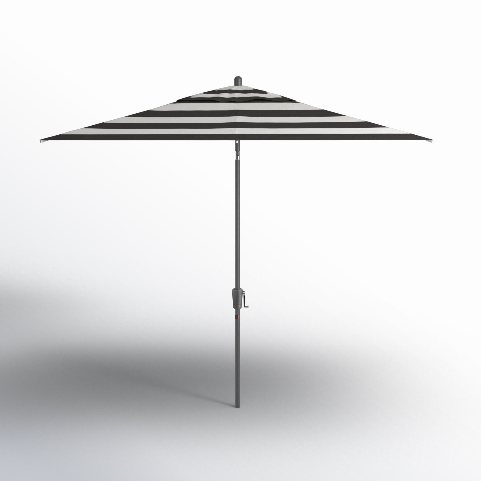 Natalie 103'' Outdoor Umbrella, Starring Gray, Black Stripe Sunbrella®