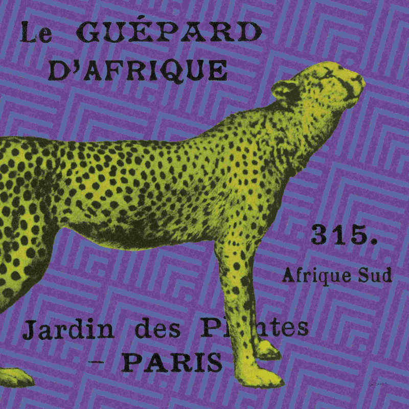 Léopard safari vif, H 12 po x l 12 po, Non, Toile tendue