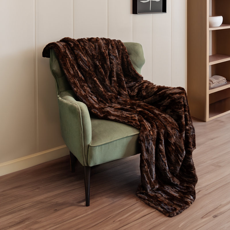 Thomas Collection® Auburn Jaguar Double-sided Super Soft Luxe Cuddle Throw Blanket, 58" W x 60" L