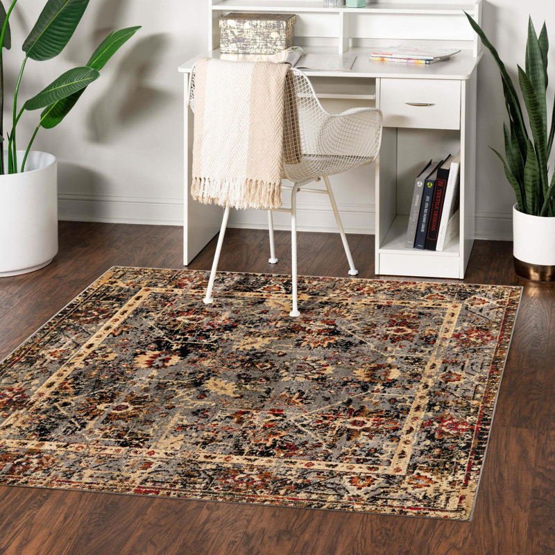 Alameda Oriental Indoor Rug, Square 5'3"
