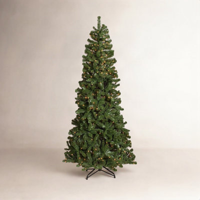 Frosted 7' Pre-Lit Spruce Christmas Tree