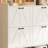 4 Flip Drawers 24 Pair Shoe Cabinet with Barn Door, Adjustable Shelf Black Metal Handles for Entryway-259686104