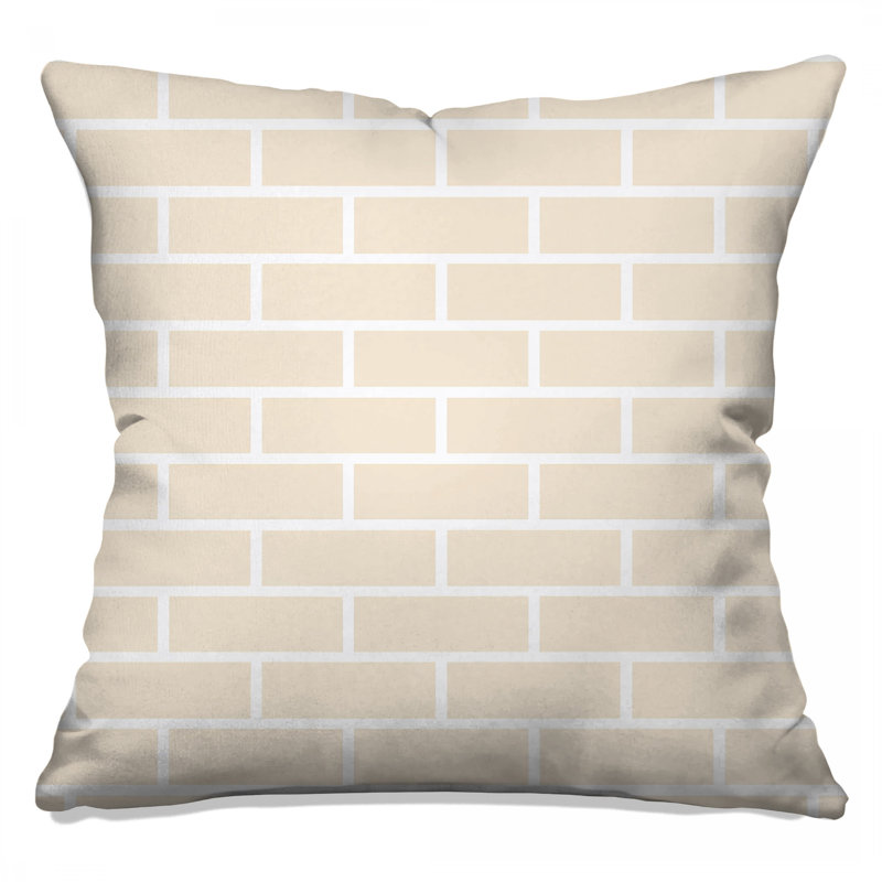 Coussins décoratifs en brique beige, 20 x 20 inches
