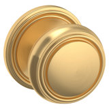 5068 Knob with 5070 Rose, Passage, in Lifetime (PVD) Satin Brass