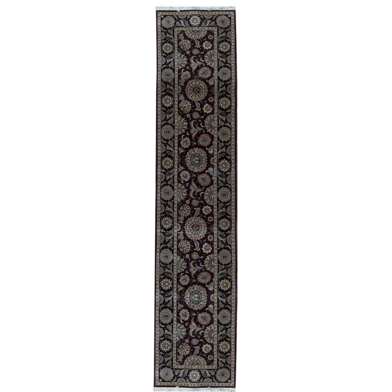 Hand-Knotted High-Quality Brown and Gray Runner